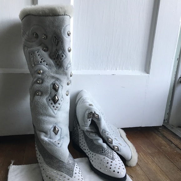 El Vaquero by Salgo white embellished boots - Picture 5 of 6